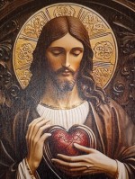 Декорация Исус със сърце 